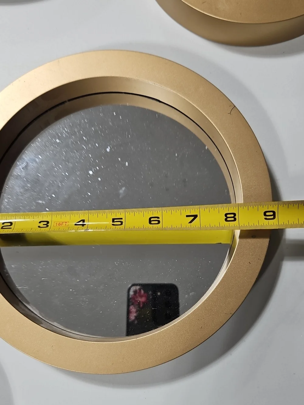 Round Wall Mirror Trio in Dark Brown And Gold Set Of 5